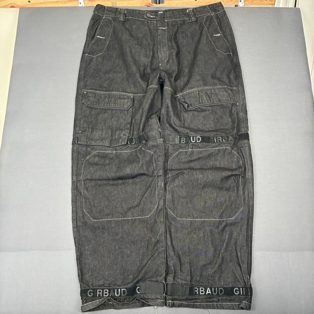 Vintage Marithe Francois Girbaud Black Shuttle Tape Pants Men's Size FITS 42x32